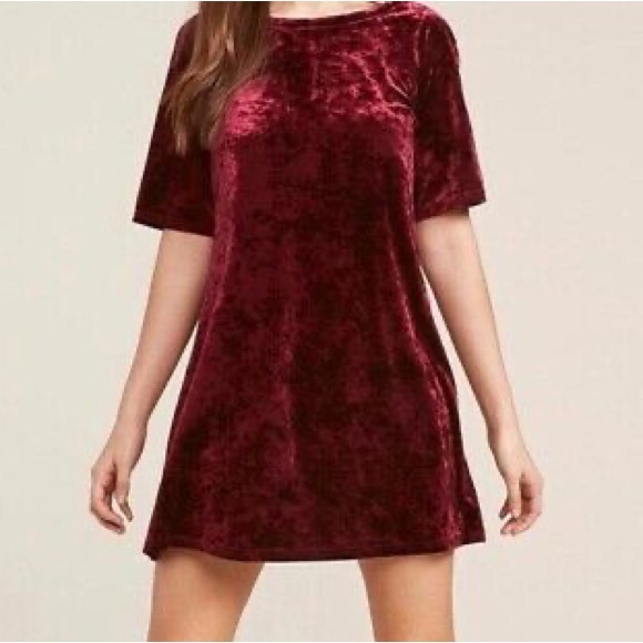 Lord & Taylor Tops - Lord & Taylor velvet smooth burgundy high low long tshirt blouse l